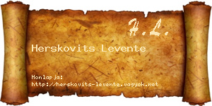 Herskovits Levente névjegykártya