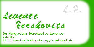 levente herskovits business card